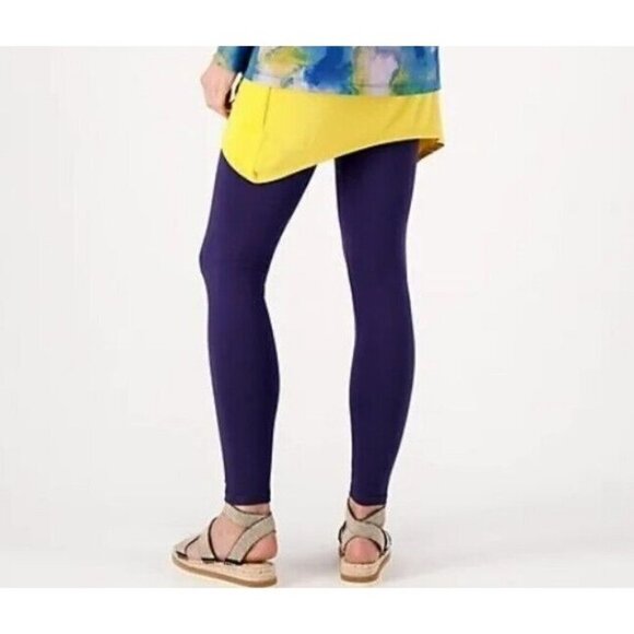 LOGO Lavers by Lori Goldstein Tall Knit Pull-On Leggings Peacoat Blue Tall XL - Picture 2 of 2